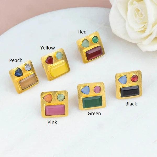 Tri Stones On Square Ring - Zuriijewels