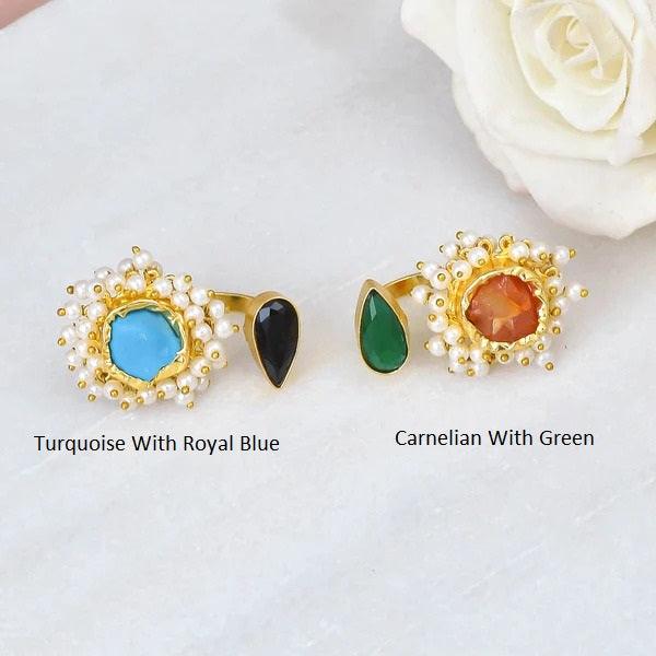 Drop Moti Ring - Zuriijewels