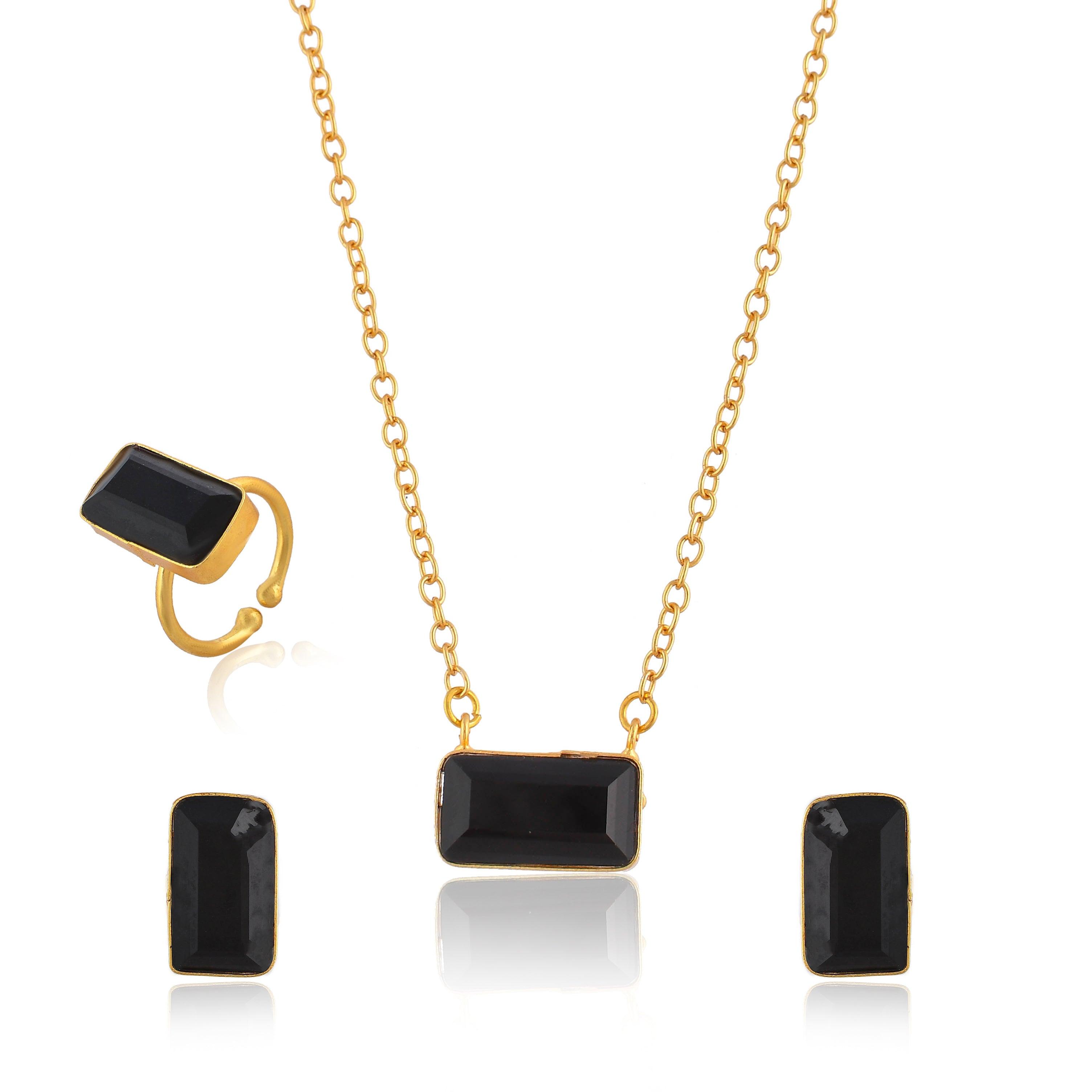 Rectangle Stone 3 PC. Set - Zuriijewels