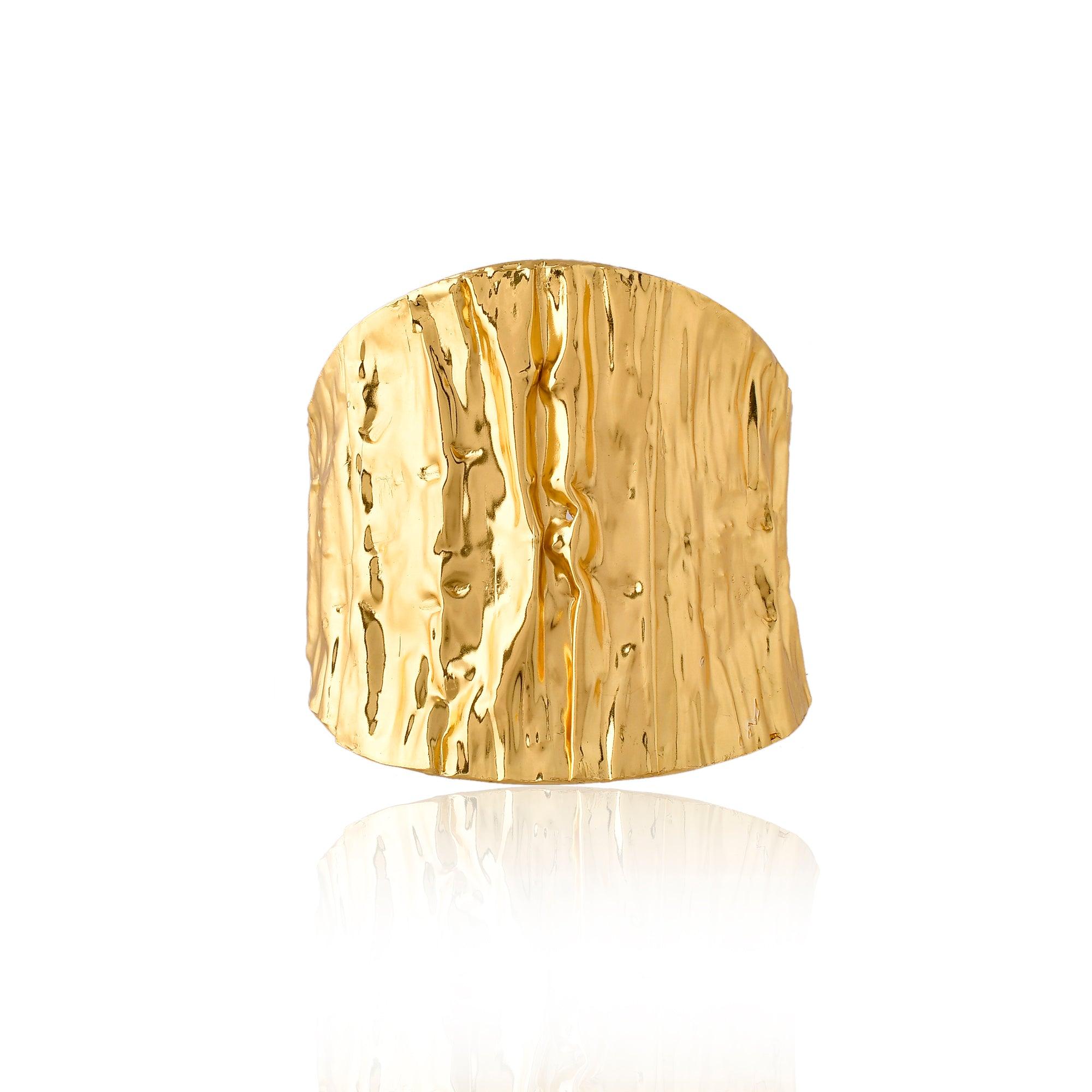 Bold Hammered Statement Cuff - Zuriijewels
