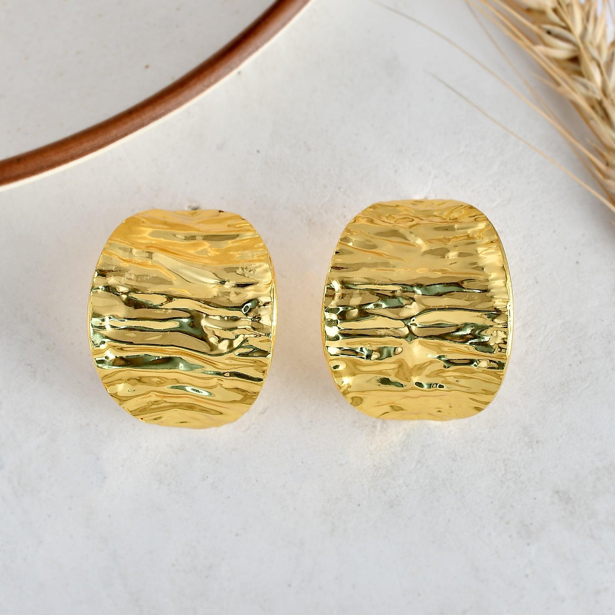 Bold Hammered Statement Earring - Zuriijewels