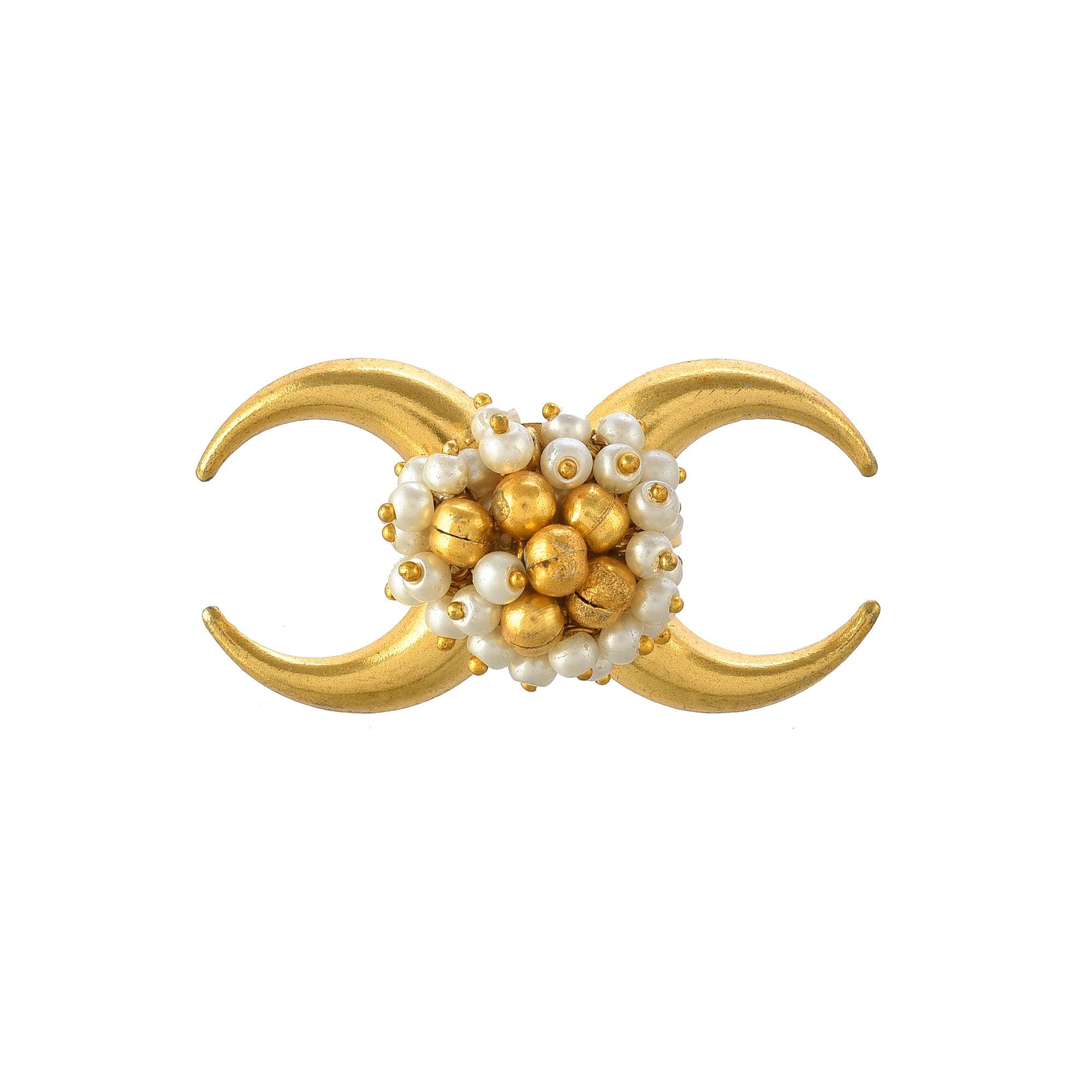 Fancy Double C Ghungroo Ring - Zuriijewels