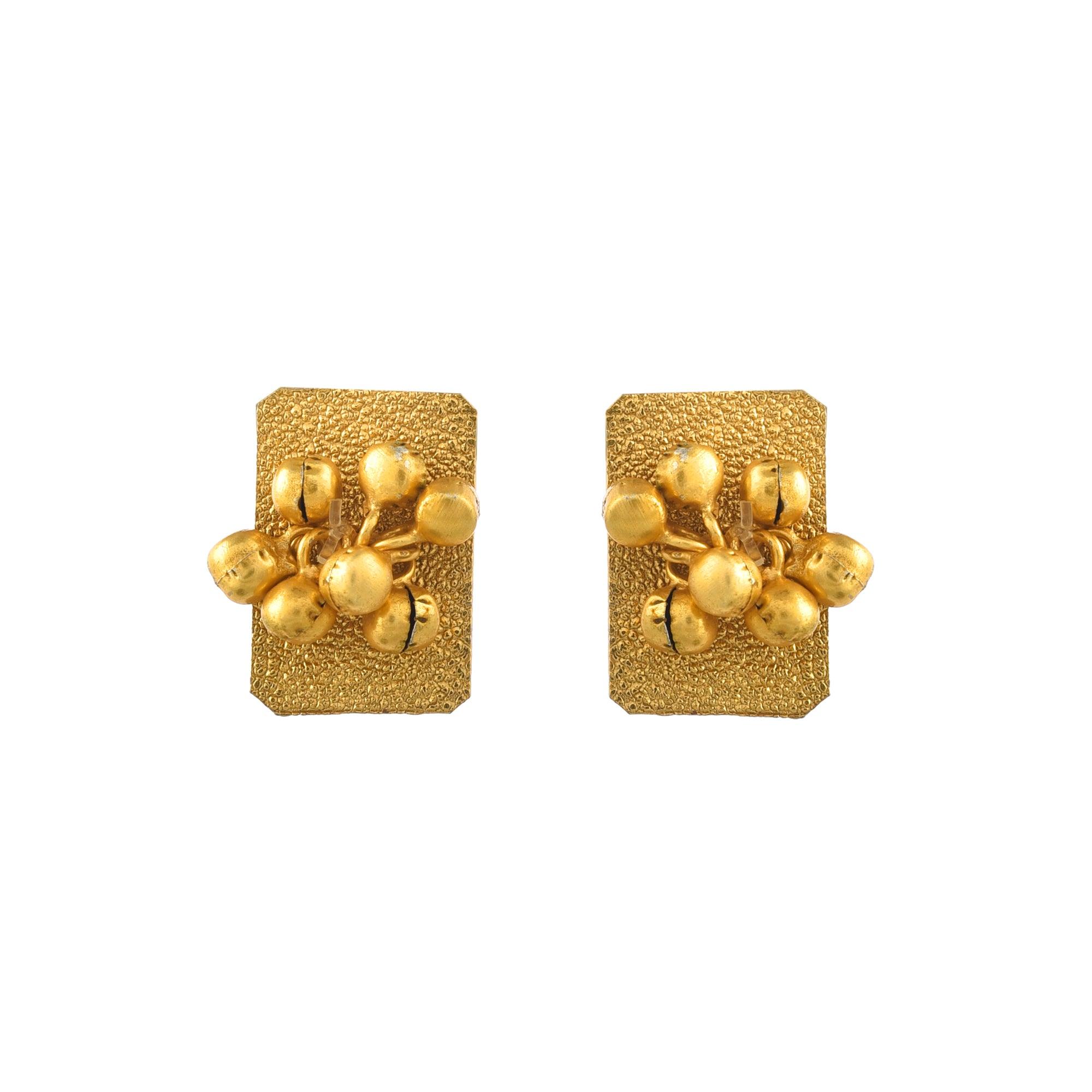 Fancy Round & Square Ghungroo Necklace Set - Zuriijewels