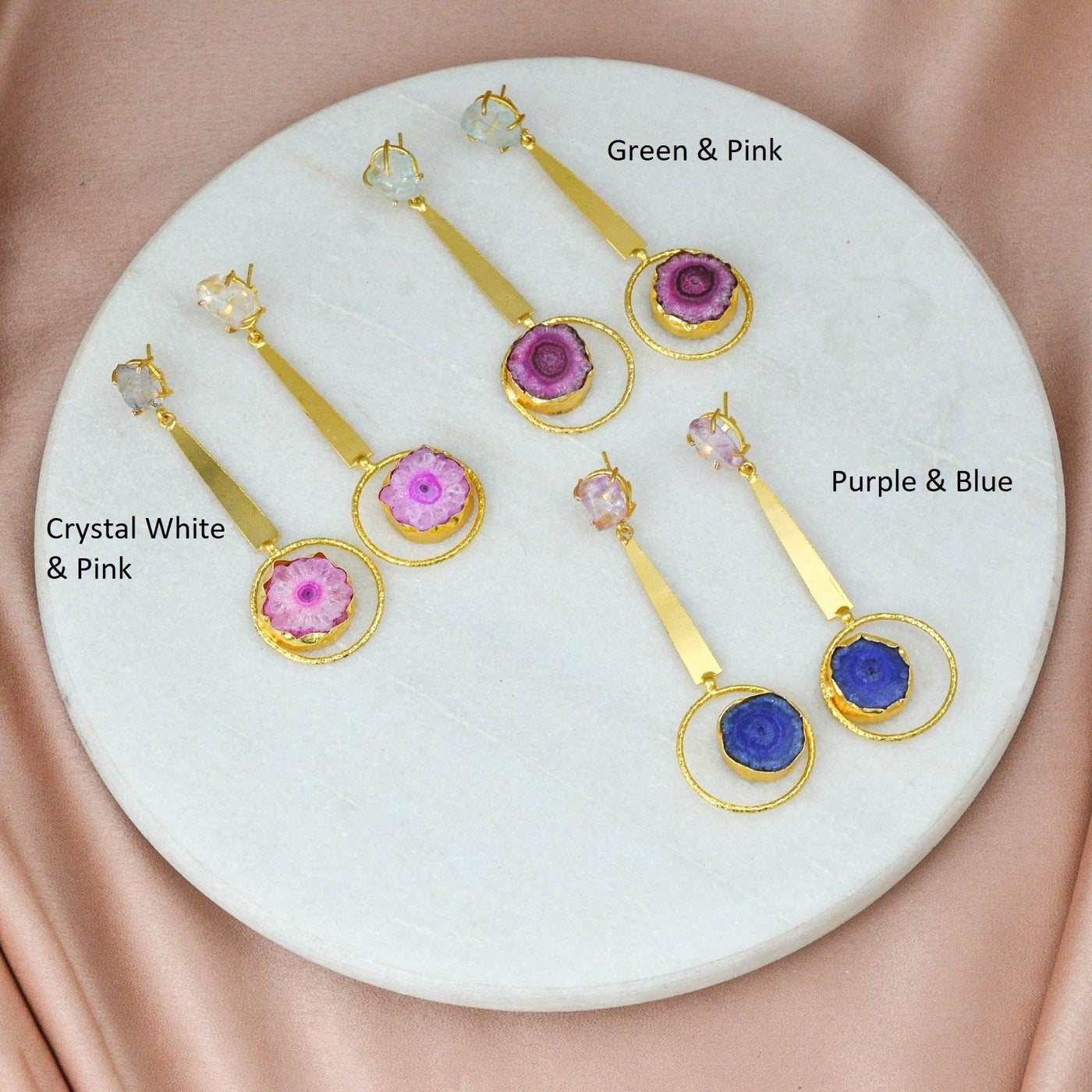 Dual Stone Studded Earring - Zuriijewels