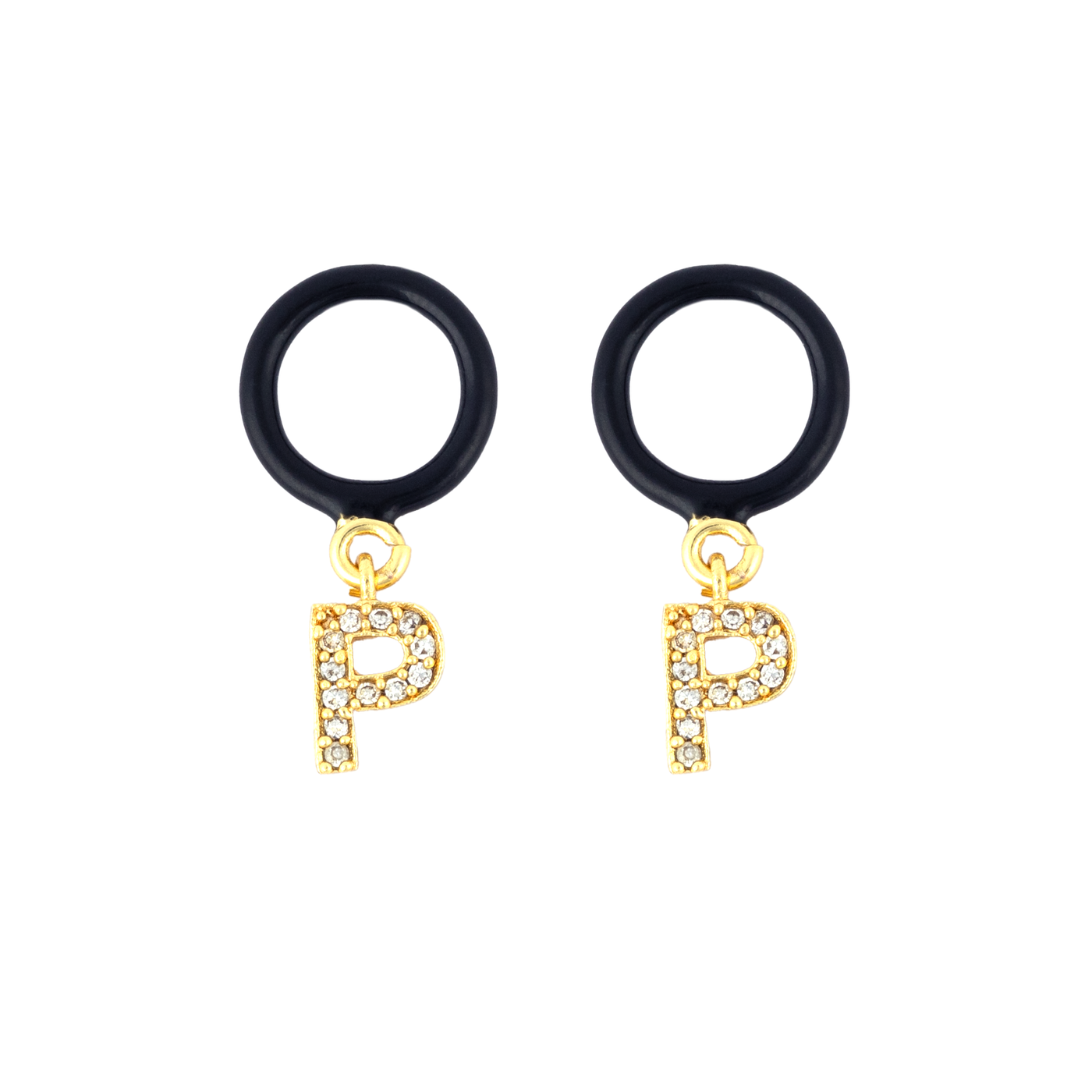 P Enamel Earring