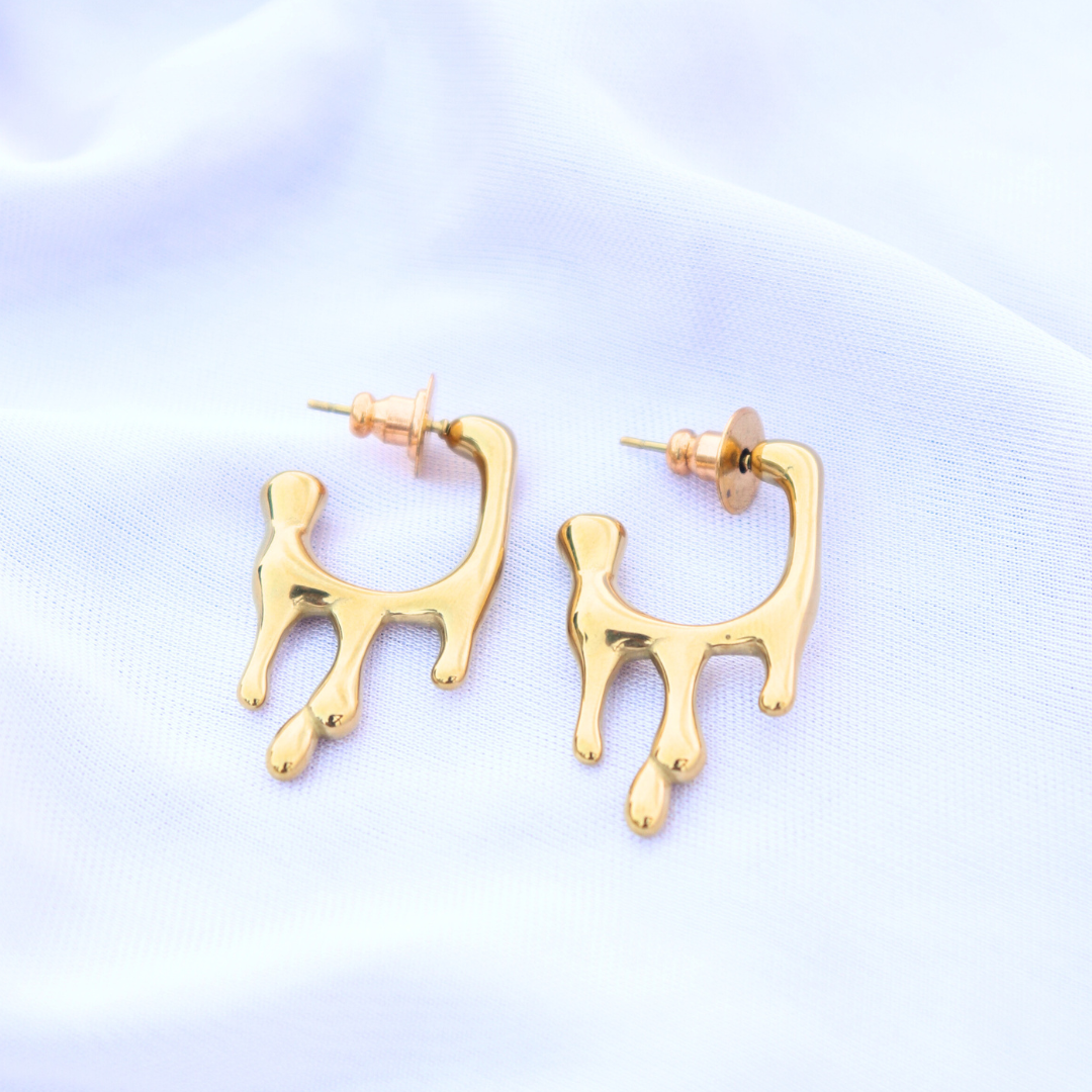 MELTING U SHAPE STUDS