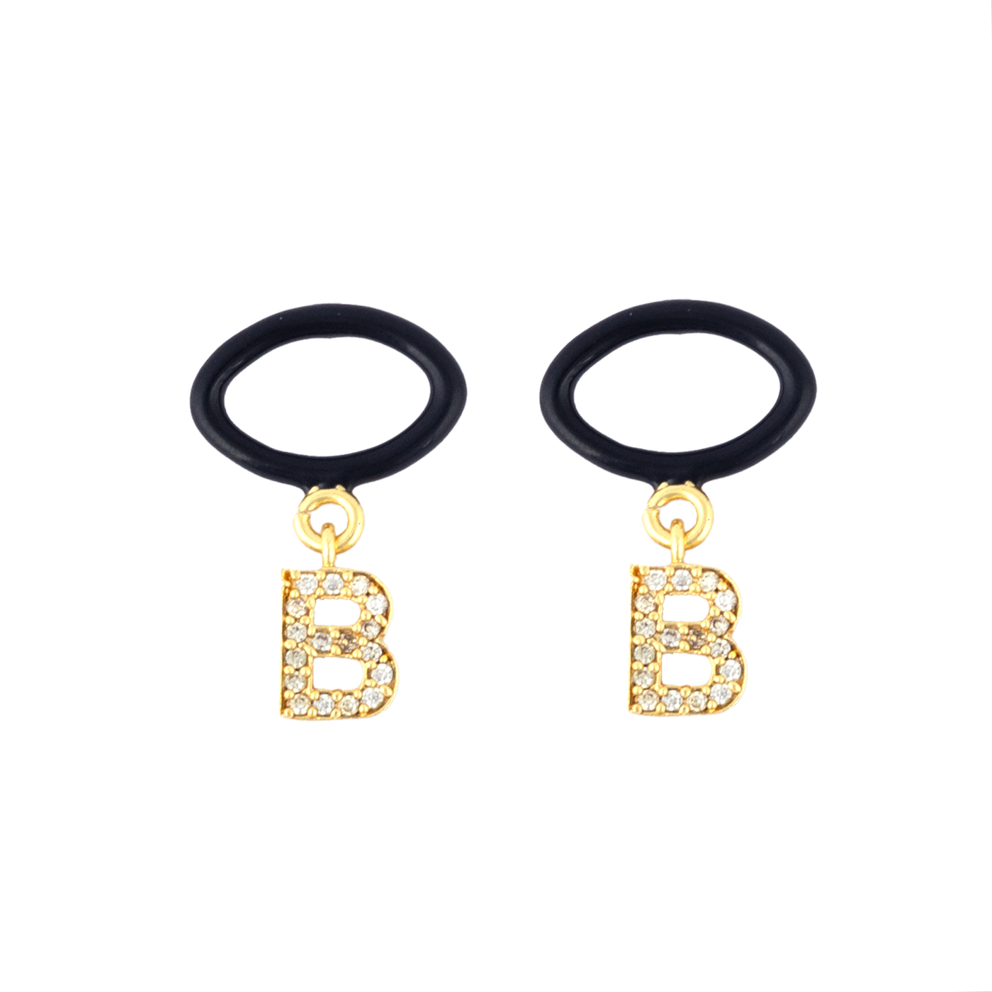 B Enamel Earring