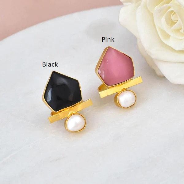 Pentagon Pearl Ring - Zuriijewels