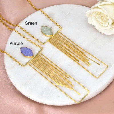 Marquee & Rectangular String Necklace - Zuriijewels