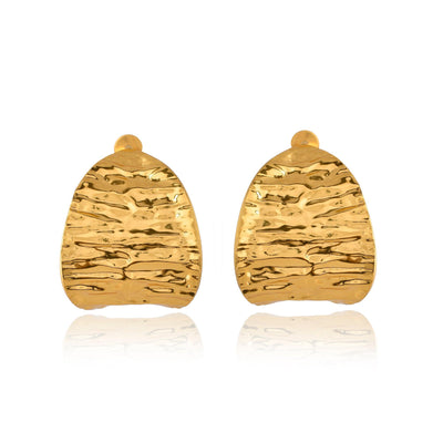 Bold Hammered Statement Earring - Zuriijewels