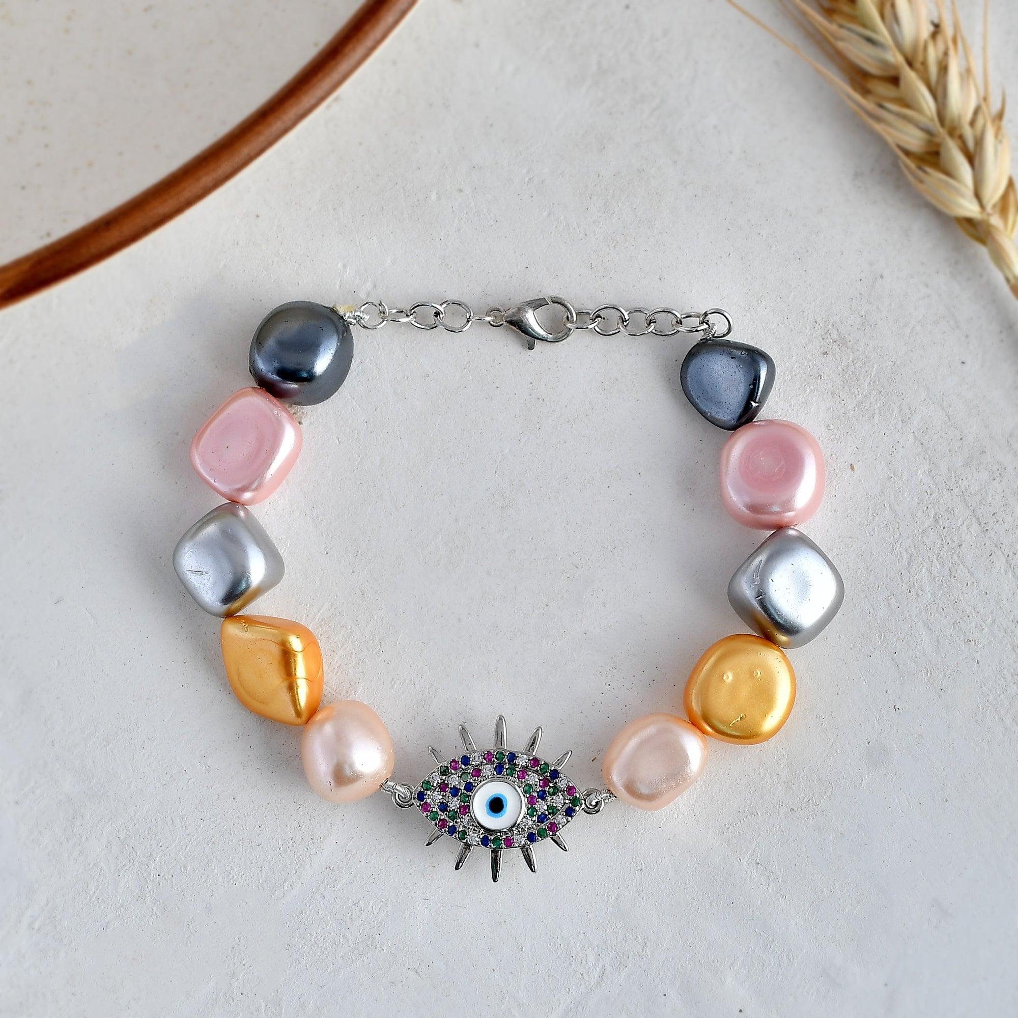 Evileye Bracelet Wt Fancy Pearl - Zuriijewels