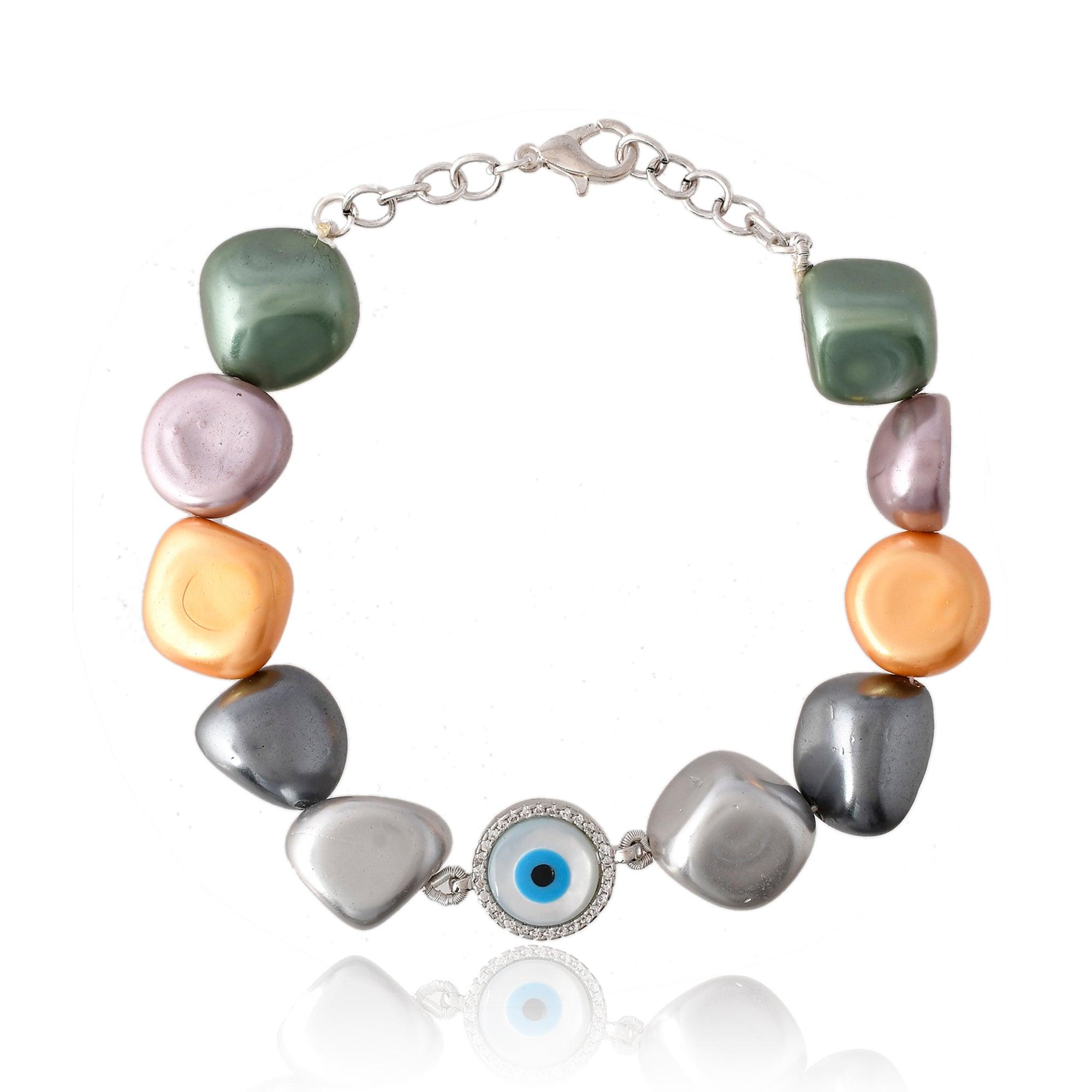 Evileye Bracelet Wt Fancy Pearl - Zuriijewels