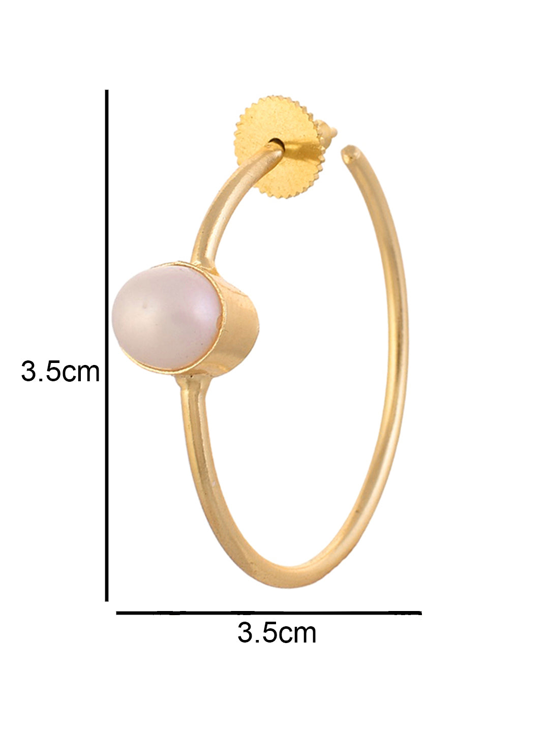 Baroque Pearl Simple Hoop