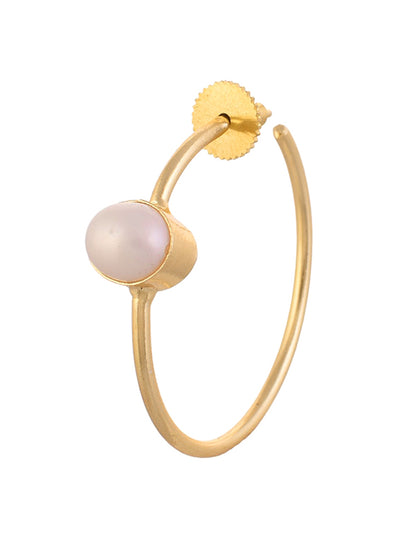 Baroque Pearl Simple Hoop