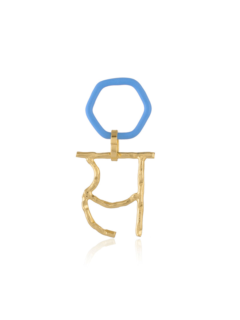 स Blue Gold Blazer Pin