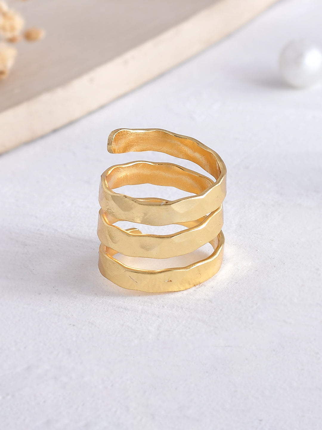 Textured Spiral Ring