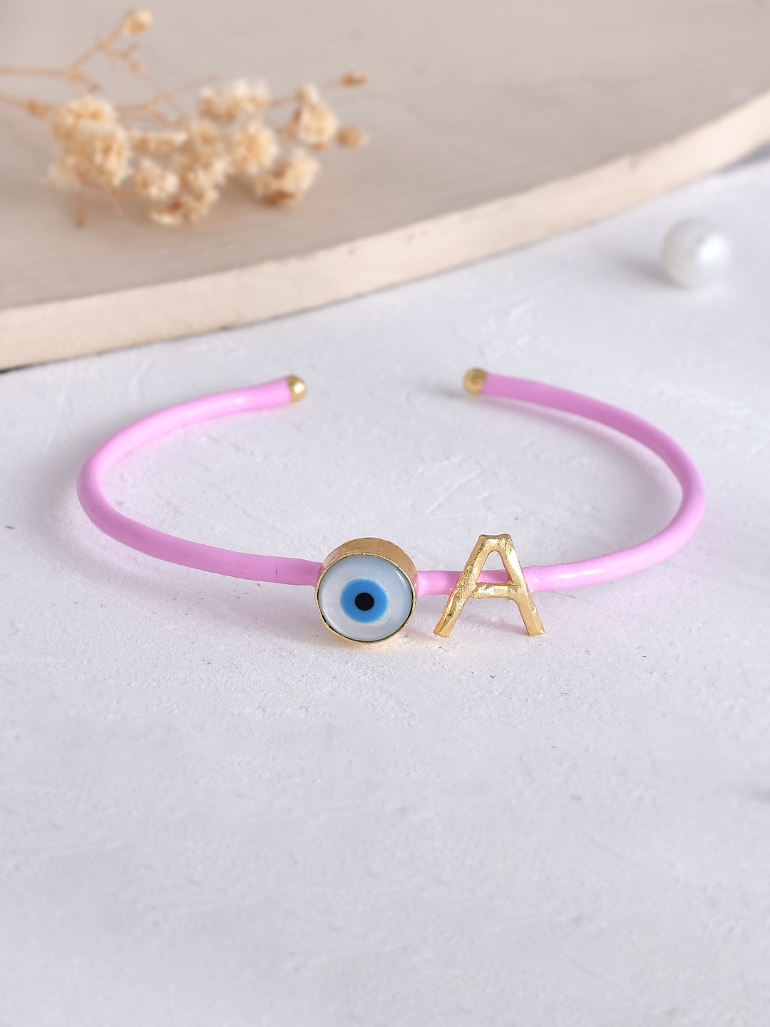 Plain Evil Eye Enamel Cuff