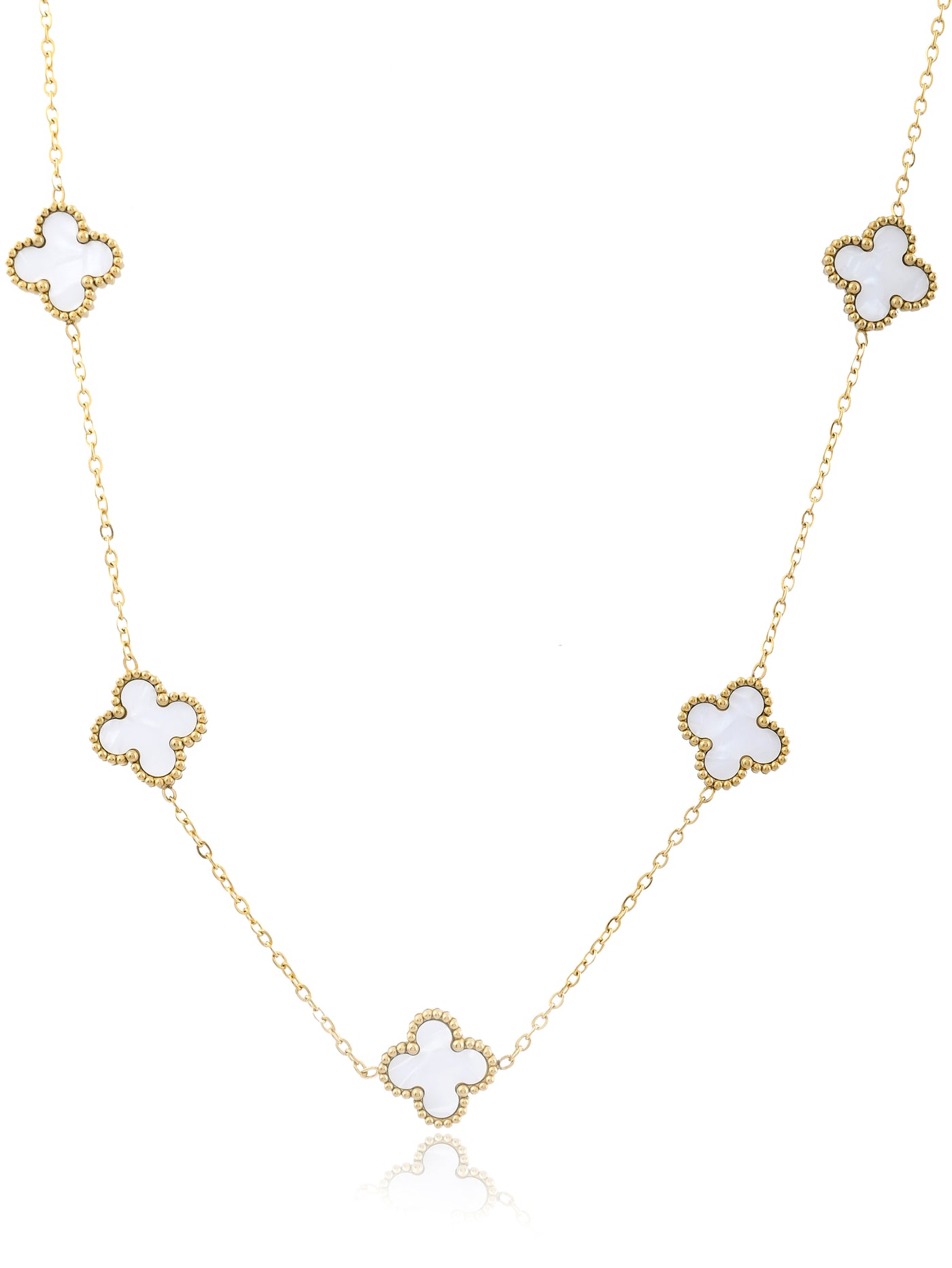 CLOVER LONG CHAIN NECKLACE