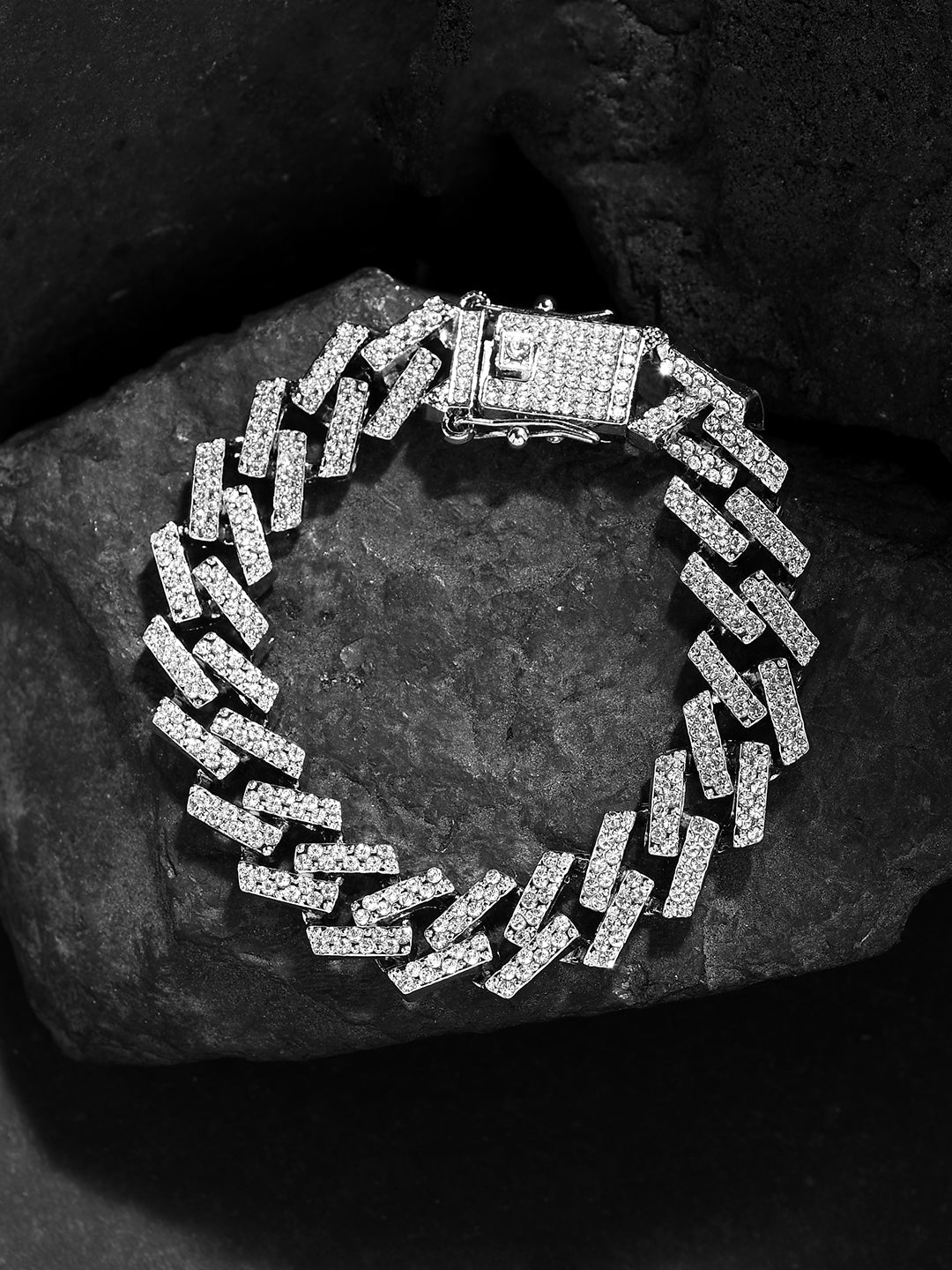 CUBAN CZ MENS BRACELET