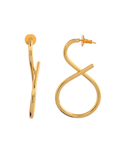 Elongated S Shaped Earrings