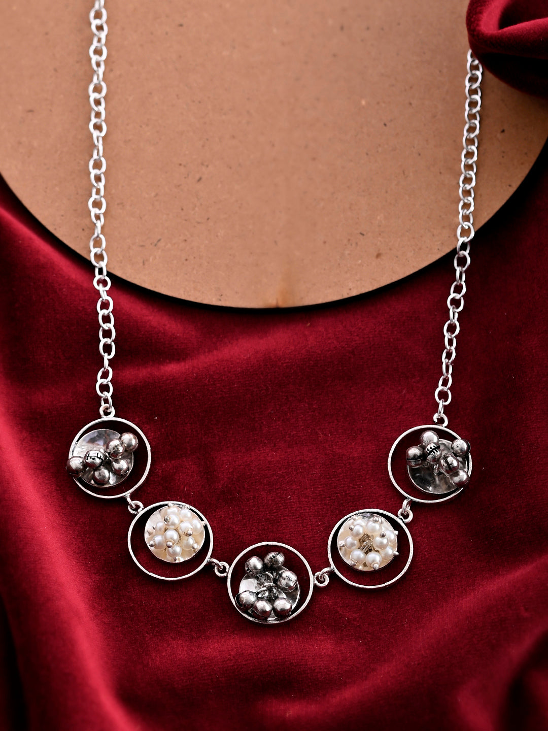 Fancy Round In Round Ghungroo Necklace