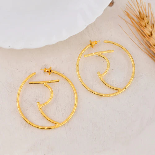 Customised Akshar Encircled Earring