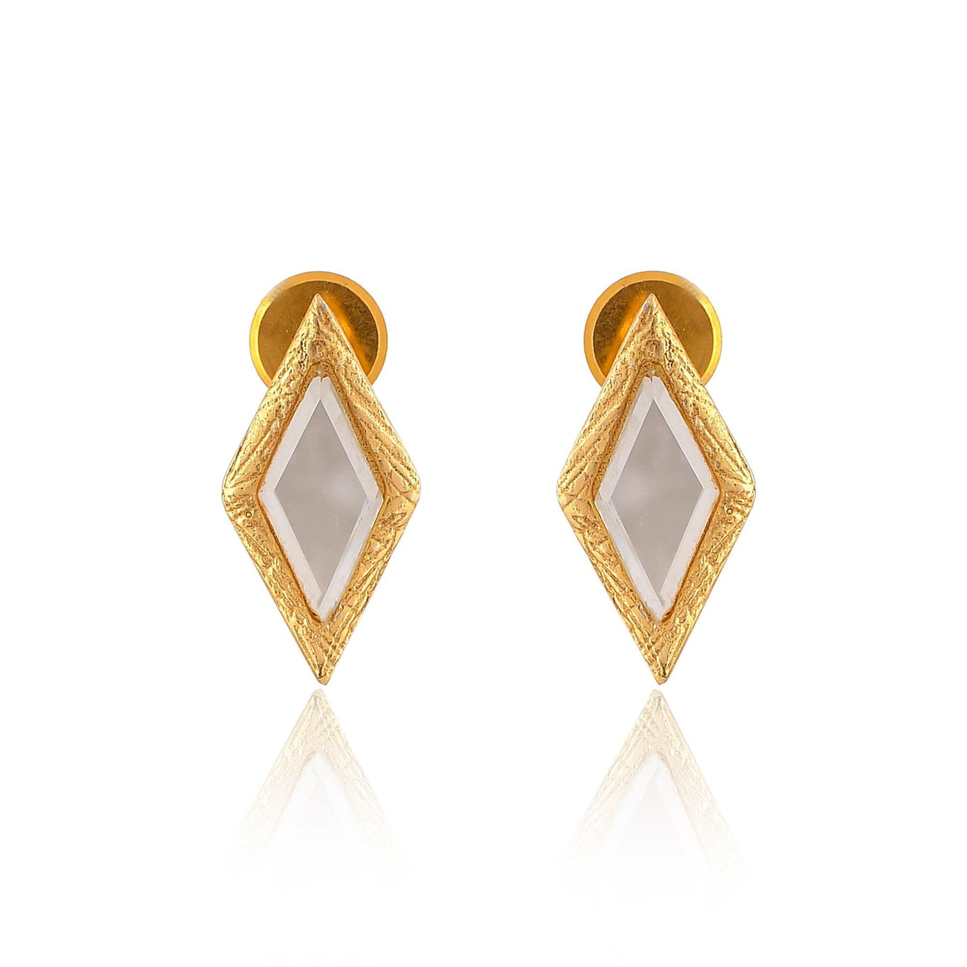 Kite Shape Mirror Earrings - Zuriijewels