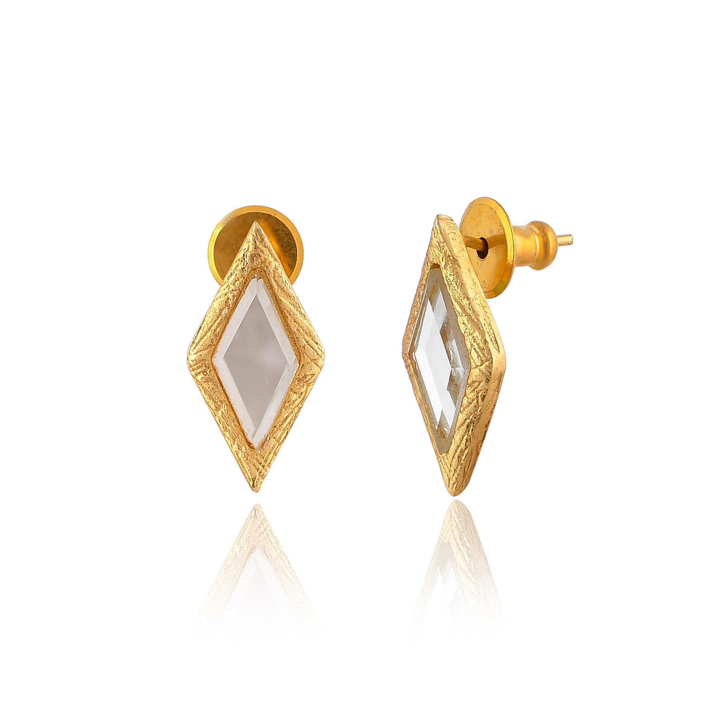 Kite Shape Mirror Earrings - Zuriijewels