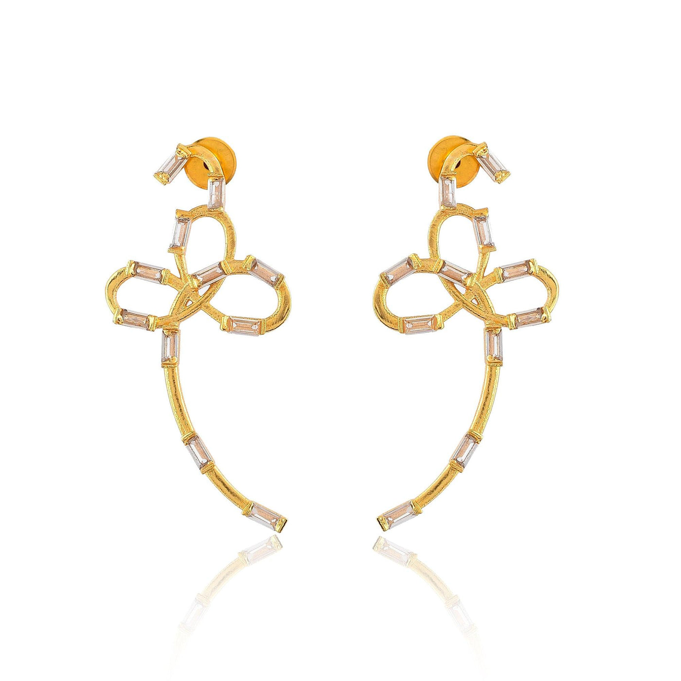 CZ Knot Earrings - Zuriijewels