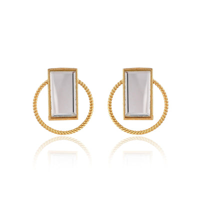 Rope Textured Mirror Earrings - Zuriijewels