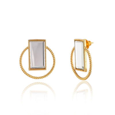 Rope Textured Mirror Earrings - Zuriijewels