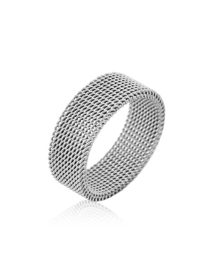 MESH CHAIN MENS RING