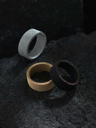 MESH CHAIN MENS RING