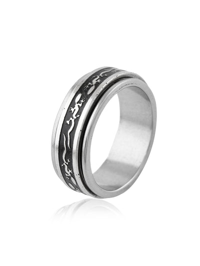 DRAGON PRINT MENS RING