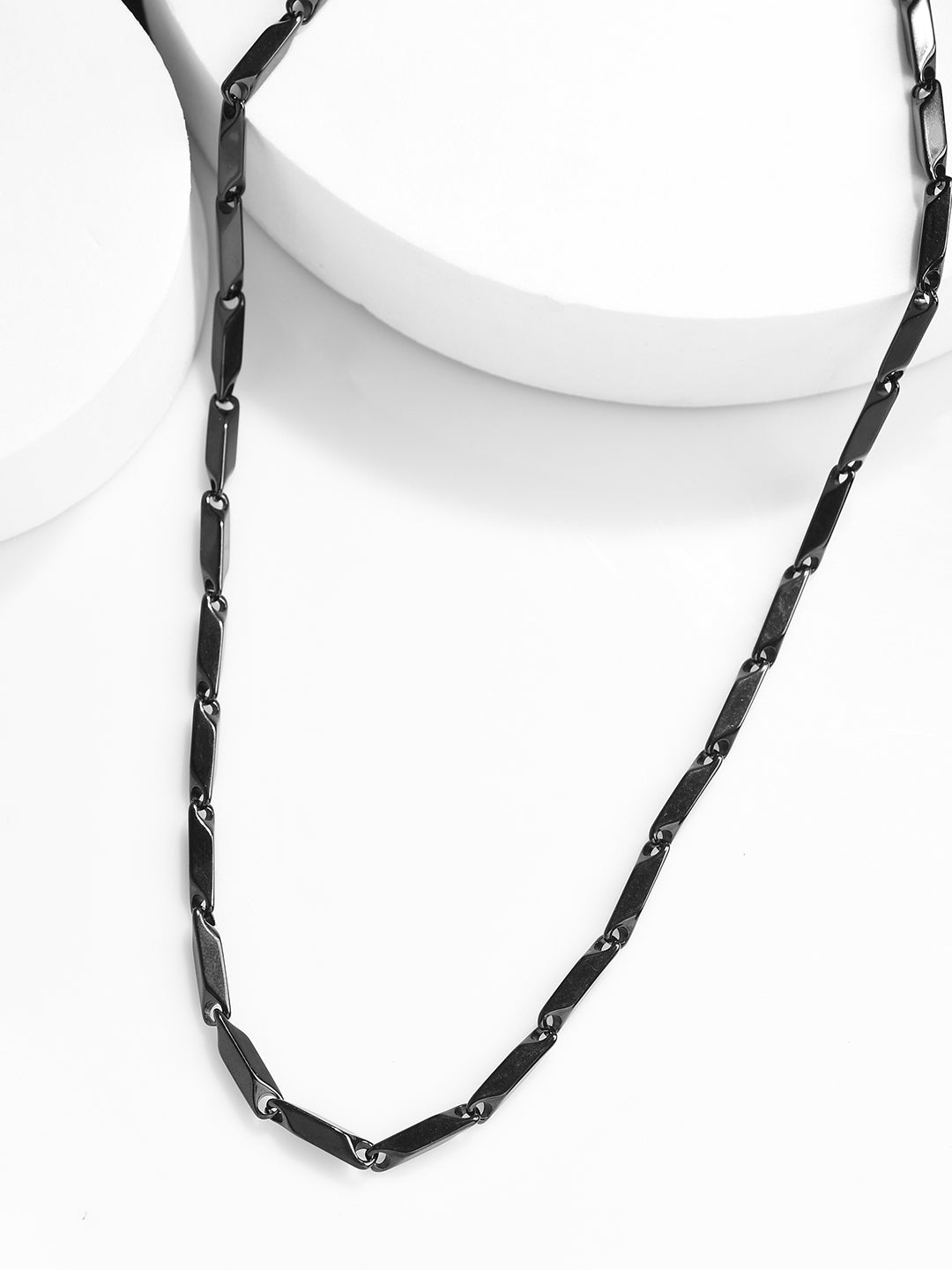 BONE SHAPE BLACK MENS CHAIN