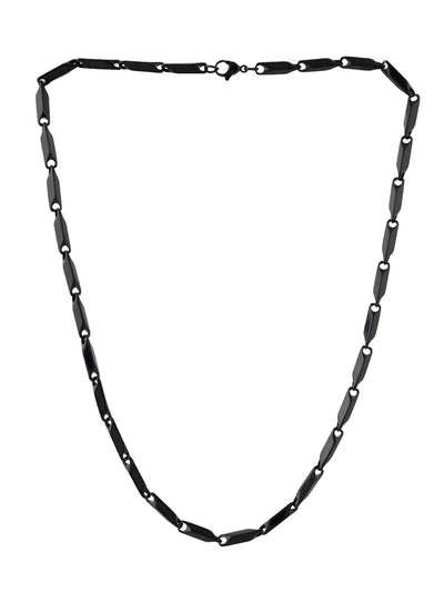 BONE SHAPE BLACK MENS CHAIN