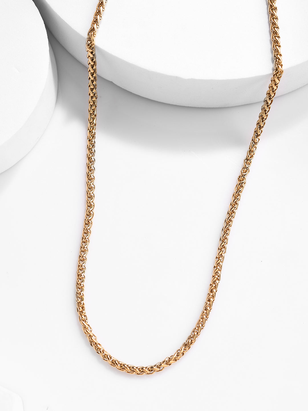 GOLD INTANGLED TENNIS MENS CHAIN