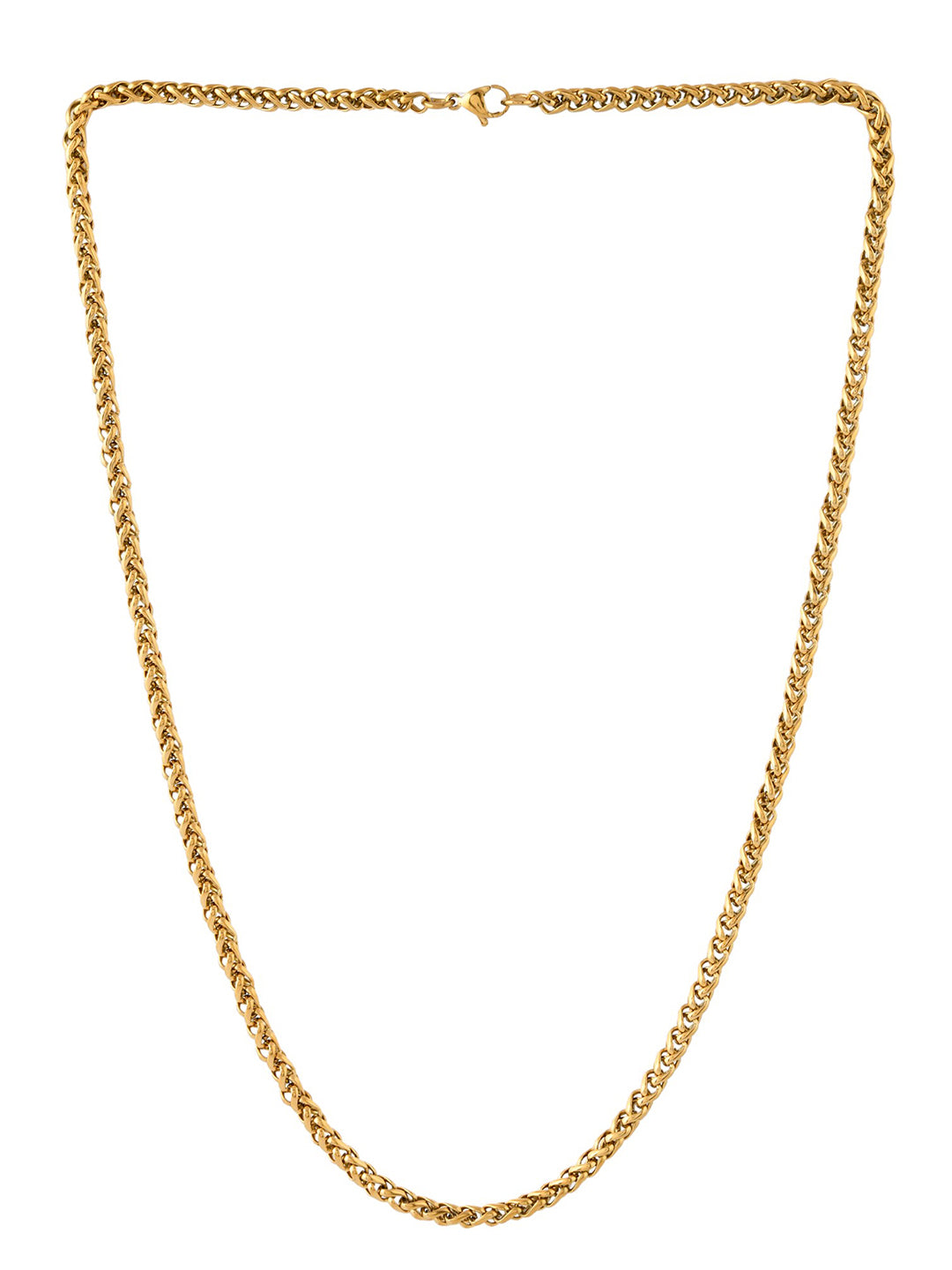 GOLD INTANGLED TENNIS MENS CHAIN