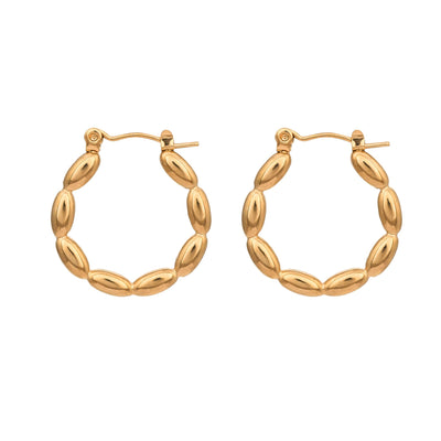 ROUND BAMBOO SOLID HOOPS