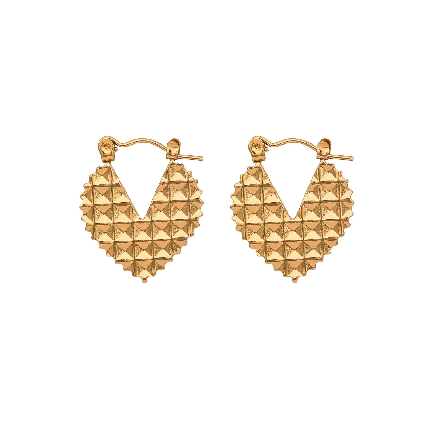 HEART SHAPED TEXTURED HOOPS