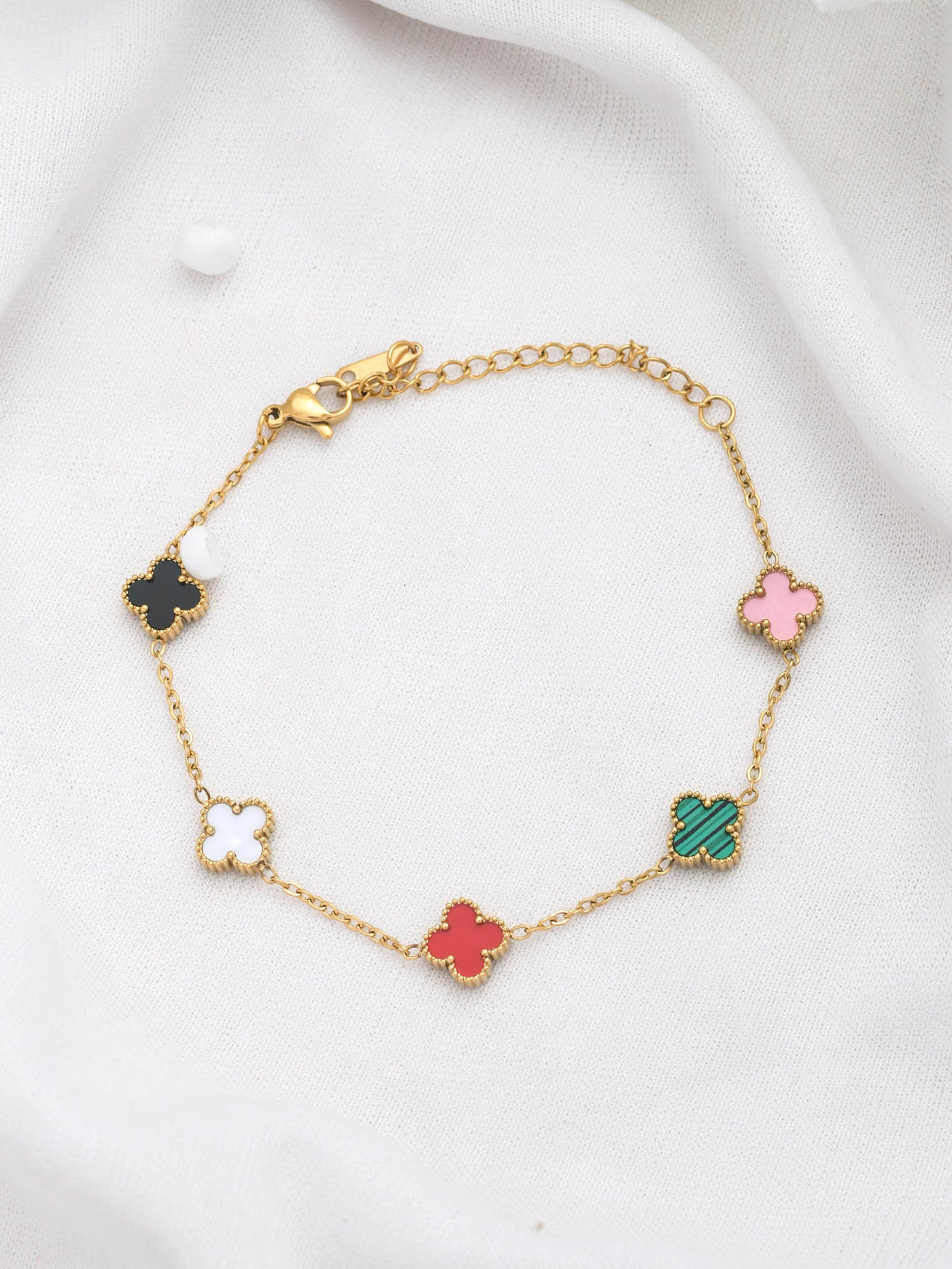 CLOVER  MULTICOLOR CHAIN BRACELET