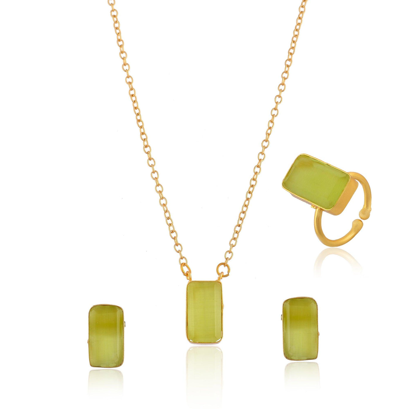 Rectangle Stone 3 PC. Set - Zuriijewels