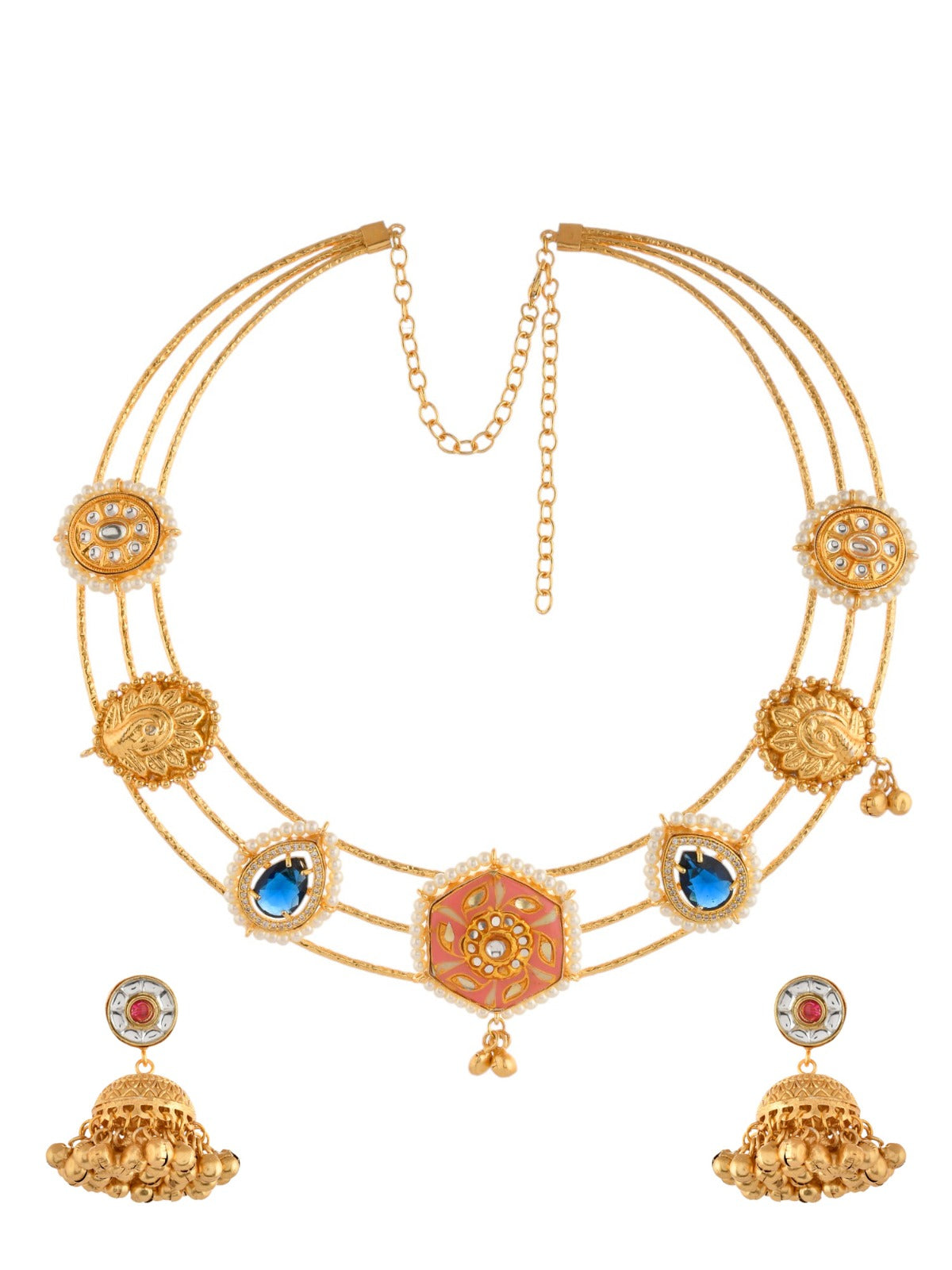 Saumya Kundan Hasli Necklace Set