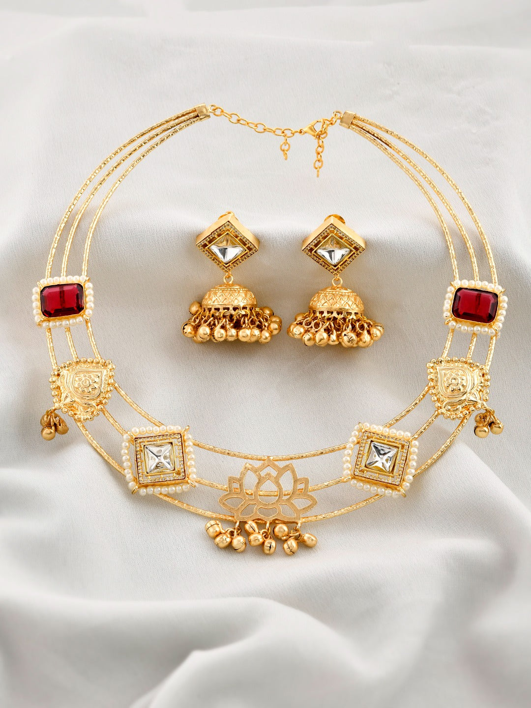 Samsara Kundan Hasli Necklace Set