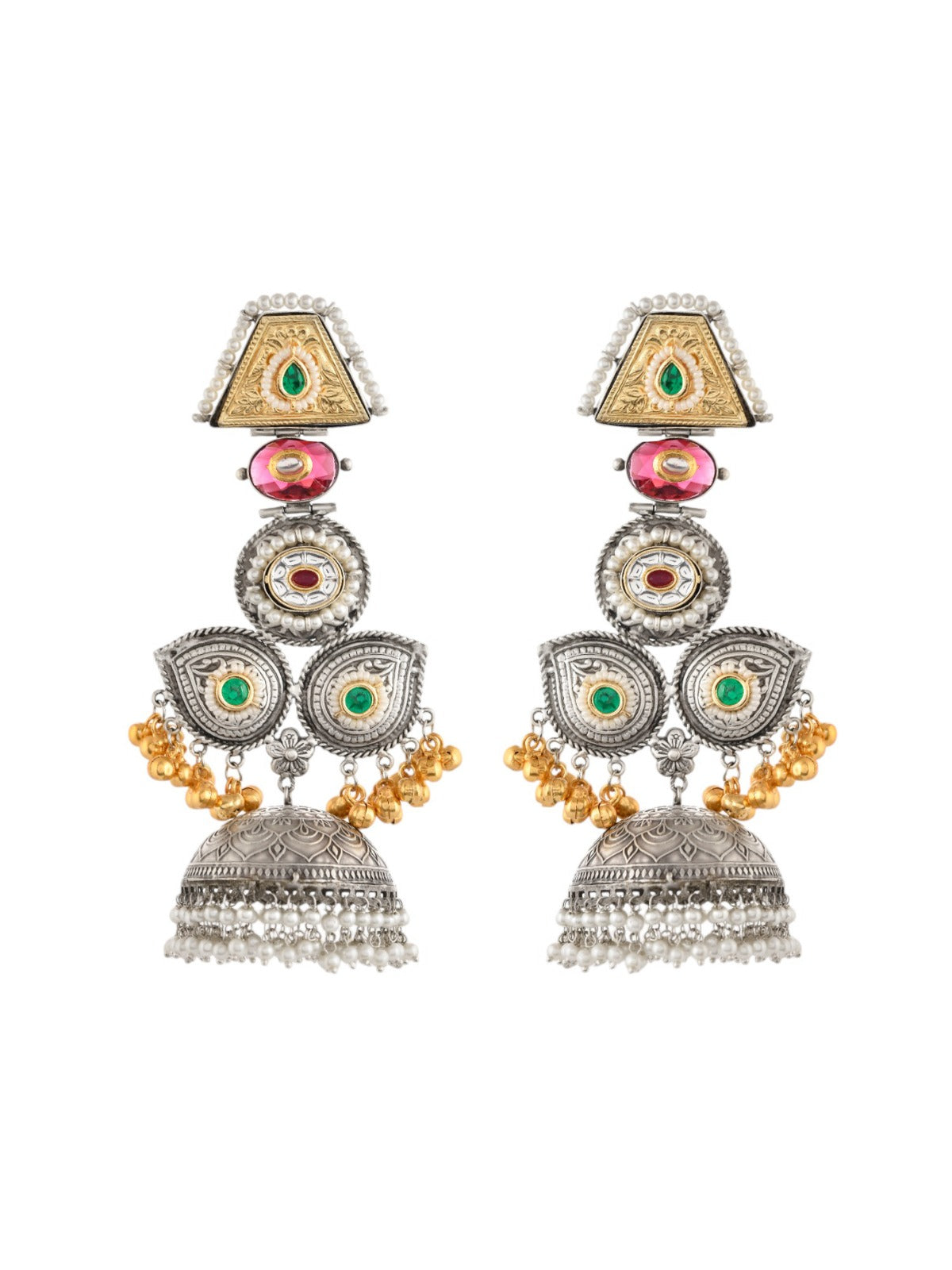 Amogh Jhumki Kundan Earrings