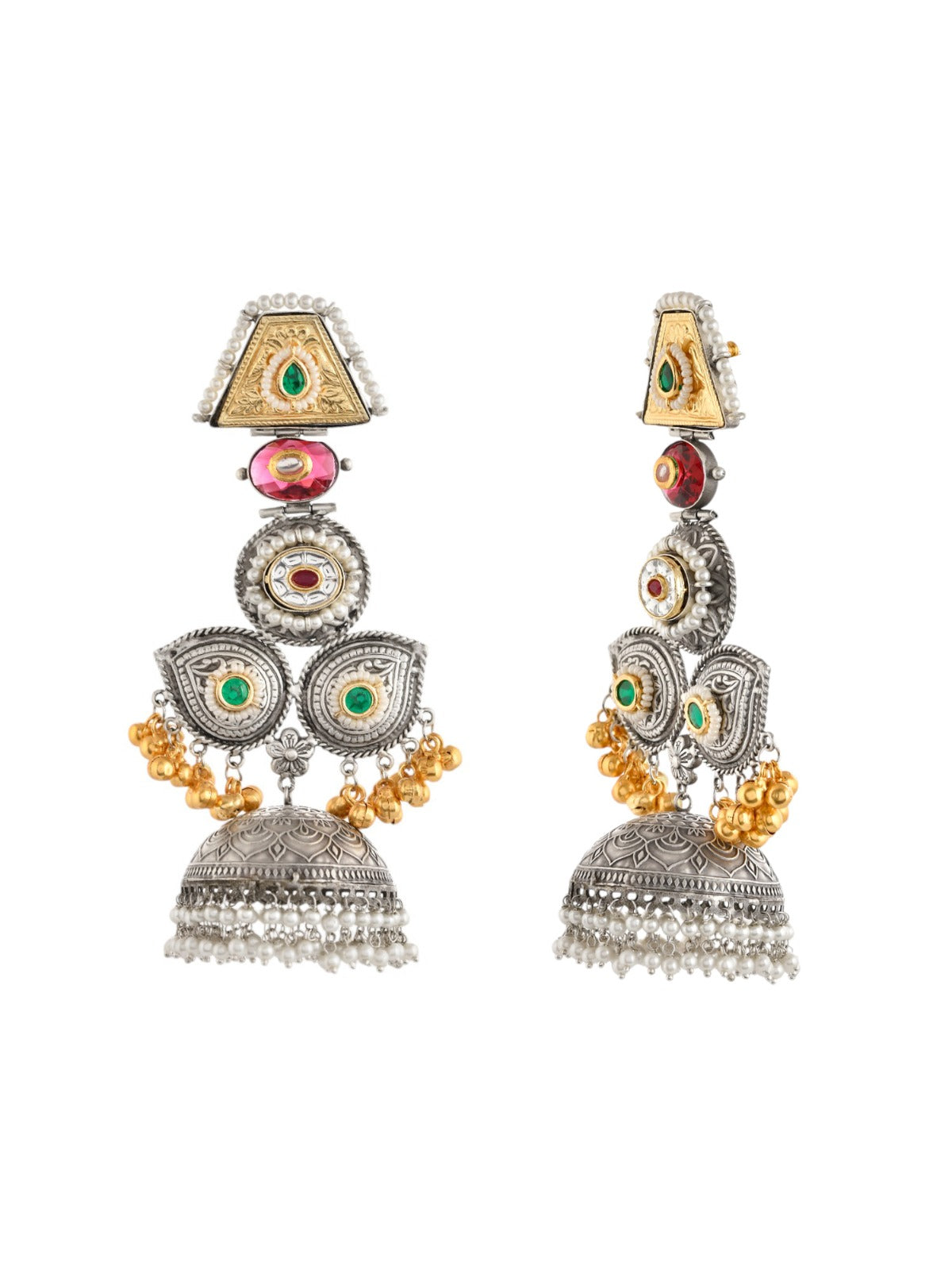 Amogh Jhumki Kundan Earrings