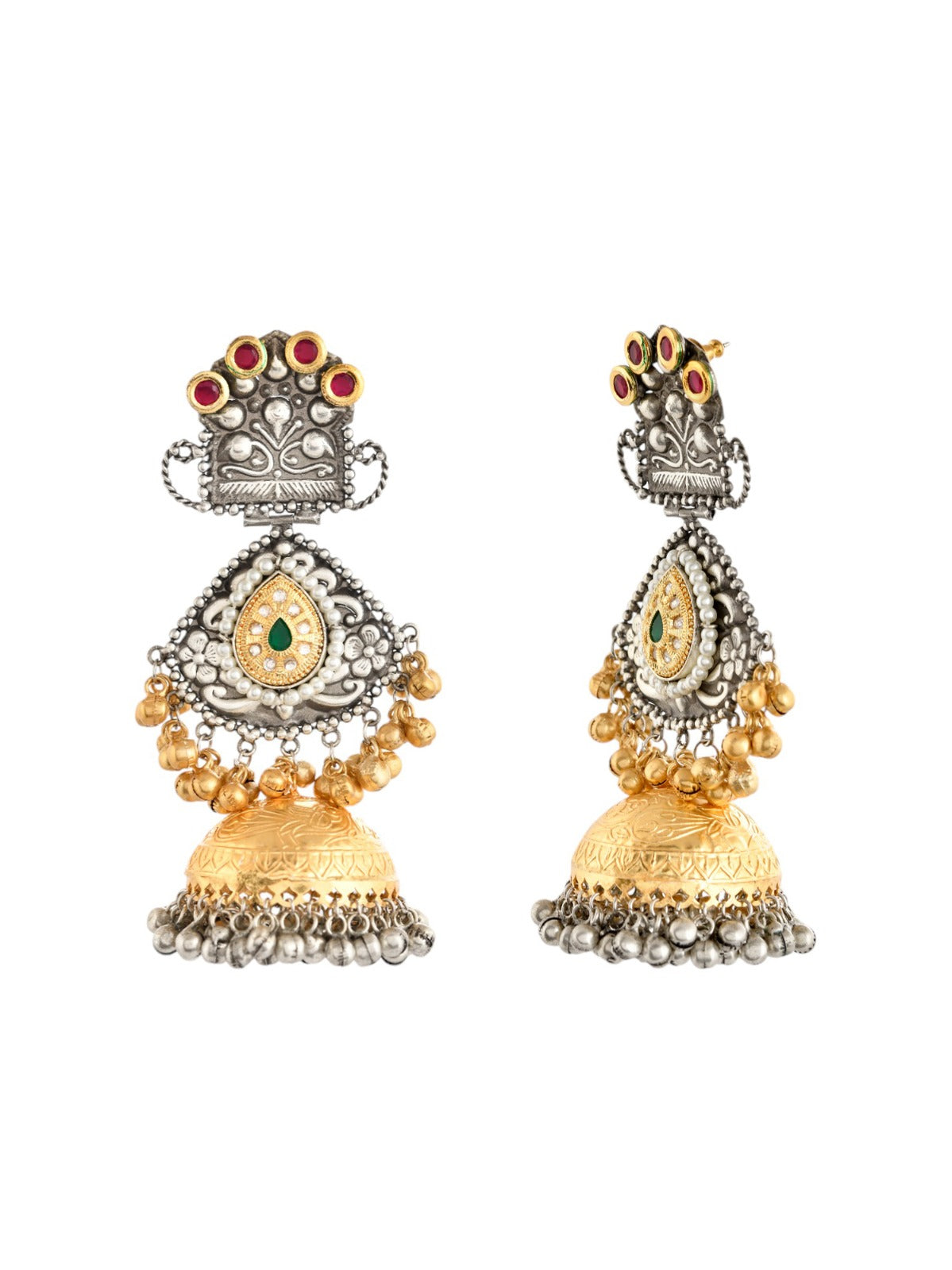 Adaa Jhumka Kundan Earrings