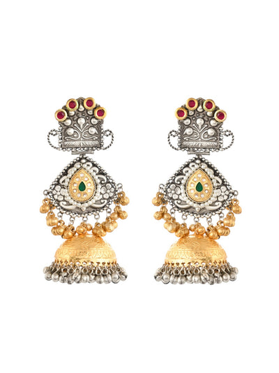 Adaa Jhumka Kundan Earrings