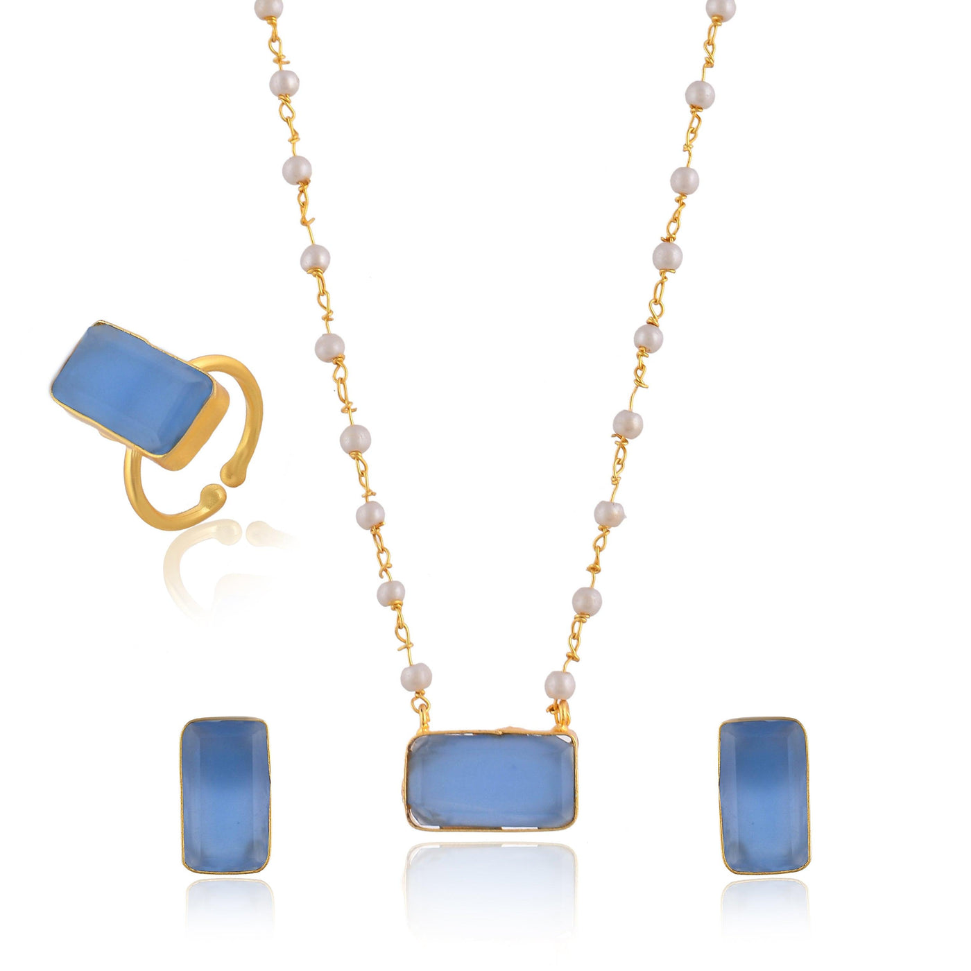 Rectangle Stone 3 PC. Set - Zuriijewels