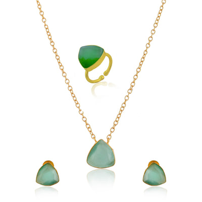 Triangle Stone 3PC. Set - Zuriijewels